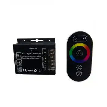36A Müzikli Sese Duyarlı RGB Dokunmatik Kumandalı RF Dimmer 12-24V