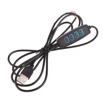 2 Amper 100 cm Fiş Üzerinden Dim Edilebilir Ucu Açık USB li Siyah Renk Erkek Güç Kablosu