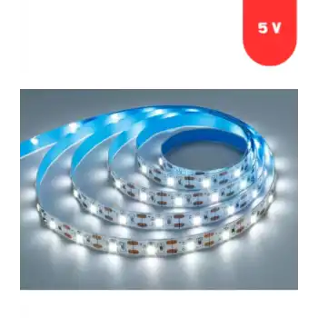 5 Volt 2835 SMD 6500 K Beyaz İç Mekan 60 Ledli 5 Metre Şerit Led