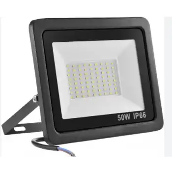 12-24 Volt 50 Watt Siyah Slim Kasa 6500K Beyaz Işık IP 65 Led Projektör