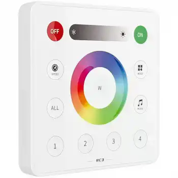 5V - 24V RC3 RGB ve RGBW Duvar Paneli 4 Bölge Dimmer Kontrol Uzaktan Kumanda