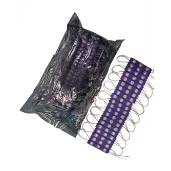 200 Adet 12 Volt 1.2 Watt 3 Lensli Mor Led Modül IP65 1 Paket