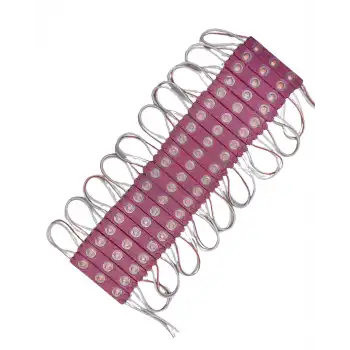 200 Adet 12 Volt 1.2 Watt 3 Lensli Pembe Led Modül IP65 1 Paket