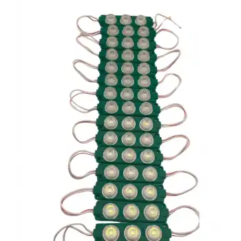 20 Adet 24 Volt 3 Watt 3 Lensli Yeşil 3030 SMD Led Modül IP65