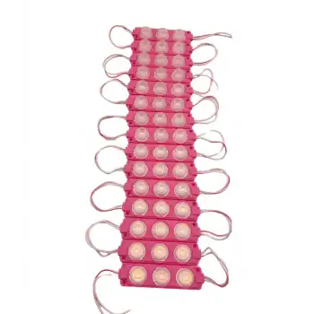 20 Adet 24 Volt 3 Watt 3 Lensli Pembe 3030 SMD Led Modül IP65