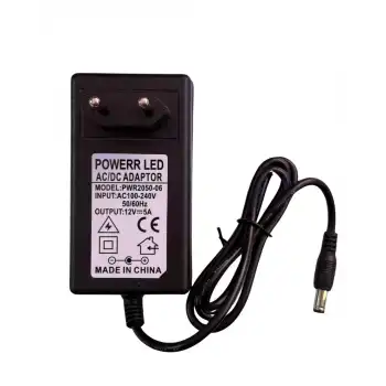 12 Volt 5 Amper 60 Watt Priz Tipi Plastik Kasa Adaptör