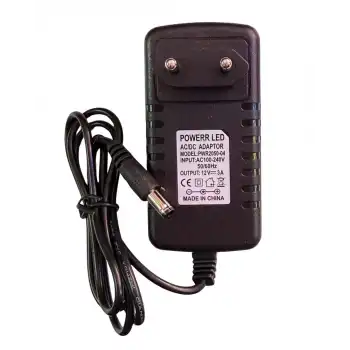 12 Volt 3 Amper Priz Tipi Plastik Kasa Adaptör