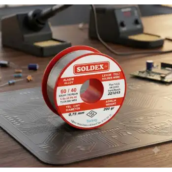 0.75 mm 200 gr SOLDEX Sn 60 Kalay Pb 40 Kurşun Lehim Teli