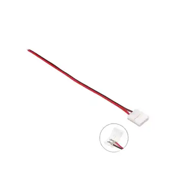 10 mm Tek Renk Şerit Led Hızlı Konnektör 15 cm Kablolu 2 Pin Tek Yönlü 10 Adet