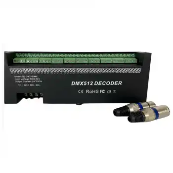 DMX 512 Led Kontrol 30 Kanal RGBW Denetleyici Dijital Ayarlı Decoder 30x2 Amper