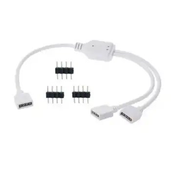 Rgb Şerit Led İkili Pin 1 Giriş 2 Çıkış Ara Bağlantılı Çoğaltıcı ve İğne