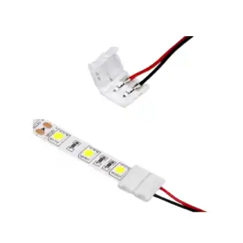Tek Renk Şerit Led Hızlı Konnektör 15 cm Kablolu 2 Pin Tek Yönlü 10 Adet