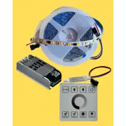 10 Metre 12 Volt 60 Pixel Ledli 8 mm 3000K Günışığı İç Mekan Led Dokunmatik Duvar Kontrol Ünitesi 10A Trafo Set