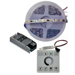 10 Metre 12 Volt 60 Pixel Ledli 8 mm 6500K Beyaz İç Mekan Led Dokunmatik Duvar Kontrol Ünitesi 10A Trafo Set