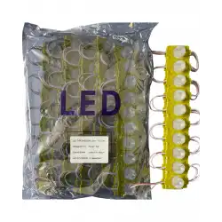 100 Adet 12 Volt 1.5 Watt Tek Lensli Amber 3030 Led Modül IP65 1 Paket