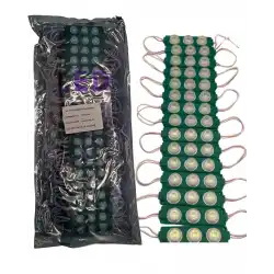 100 Adet 12 Volt 3 Watt 3 Lensli Yeşil 3030 SMD Led Modül IP65 1 Paket