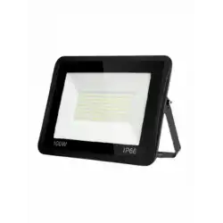 100 Watt Siyah Slim Kasa 6500K Beyaz Işık IP65 Led Projektör