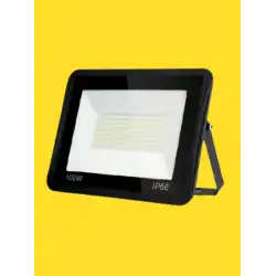 100 Watt Siyah Slim Kasa Sarı Amber Işık IP65 Led Projektör