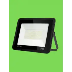 100 Watt Siyah Slim Kasa Yeşil Işık IP65 Led Projektör