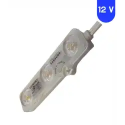 12 Volt Samsung 1.08 Watt 3 Lensli Naturel Beyaz 4000K 2835 SMD Led Modül IP65 10 Adet Modül