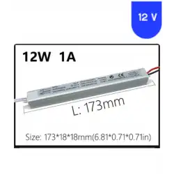 12 Volt 1 Amper Kalem Ultra İnce Metal Kasa Trafo