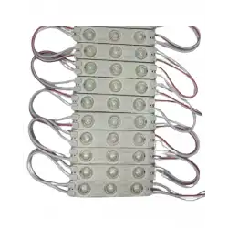 12 Volt 1.2 Watt 3 Lensli Beyaz 2835 SMD Led Modül IP65 10 Adet Modül