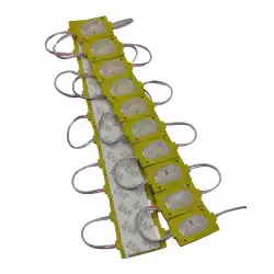 12 Volt 1.2 Watt Dar Açılı Tek Lensli Amber Sarı Led Modül IP65 10 Adet Modül