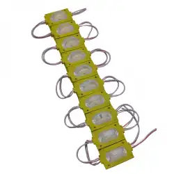 12 Volt 1.2 Watt Dar Açılı Tek Lensli Amber Sarı Led Modül IP65 10 Adet Modül