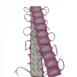 12 Volt 1.2 Watt Dar Açılı Tek Lensli Pembe Led Modül IP65 10 Adet Modül