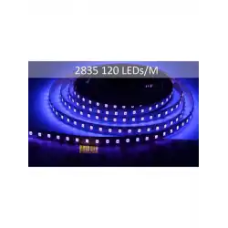 12 Volt 120 Ledli 2835 SMD UV Silikonlu Dış Mekan 5 Metre Şerit Led