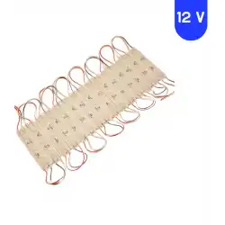 12 Volt 1.5 Watt 3 Lensli 6500 K Beyaz 2835 SMD Led Modül IP65 10 Adet Modül