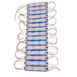 20 Adet 12 Volt 1.5 Watt 3 Lensli Mavi 2835 SMD Led Modül IP65 Modül