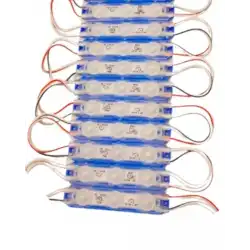 12 Volt 1.5 Watt 3 Lensli Mavi 2835 SMD Led Modül IP65 10 Adet Modül