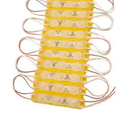 12 Volt 1.5 Watt 3 Lensli Sarı Amber 2835 SMD Led Modül IP65 10 Adet Modül
