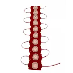 10 Adet 12 Volt 1.5 Watt Tek Lensli Kırmızı 3030 Led Modül IP65