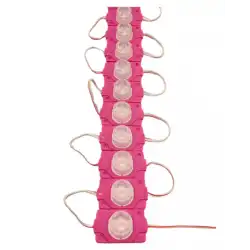 12 Volt 1.5 Watt Tek Lensli Pembe 3030 Led Modül IP65 10 Adet Modül