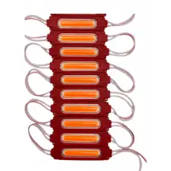 12 Volt 2 Watt Kırmızı Cob Led Modül IP65 10 Adet Modül