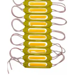 12 Volt 2 Watt Sarı - Amber Cob Led Modül IP65 10 Adet Modül