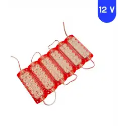 12 Volt 2.4 Watt 12 SMD Ledli Animasyonlu Kırmızı Çakar Modül 5 Adet