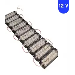 12 Volt 2.4 Watt 12 SMD Ledli Animasyonlu Kırmızı - Mavi Çakar Modül 5 Adet
