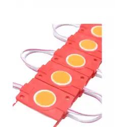 12 Volt 2.4 Watt Kare Kırmızı Cob Led Modül IP65 10 Adet Modül