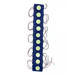 12 Volt 2.4 Watt Kare Turkuaz Cob Led Modül IP65 10 Adet Modül