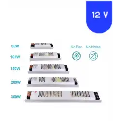 12 Volt 25 Amper Ultra İnce Slim Metal Kasa Trafo