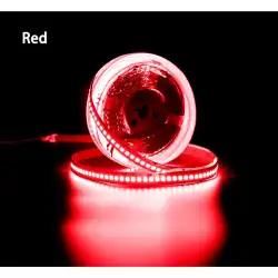 12 Volt 2835 SMD 240 Led 10mm Kırmızı Işık İç Mekan 5 Metre Şerit Led