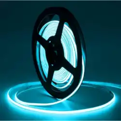 12 Volt 3 mm 400 Ledli Esnek Cob Şerit Turkuaz İç Mekan 5 Metre