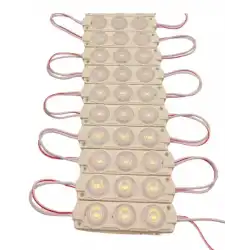 12 Volt 3 Watt 3 Lensli Günışığı 3030 SMD Led Modül IP65 10 Adet Modül