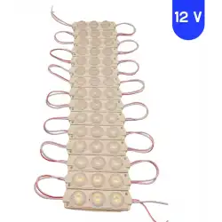 12 Volt 3 Watt 3 Lensli Günışığı 3030 SMD Led Modül IP65 10 Adet Modül