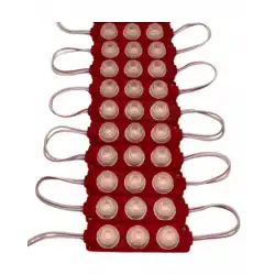 12 Volt 3 Watt 3 Lensli Kırmızı 3030 SMD Led Modül IP65 10 Adet Modül