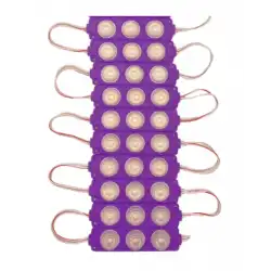 12 Volt 3 Watt 3 Lensli Mor 3030 SMD Led Modül IP65 10 Adet Modül