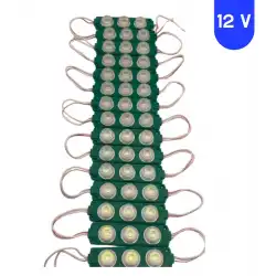 12 Volt 3 Watt 3 Lensli Yeşil 3030 SMD Led Modül IP65 10 Adet Modül